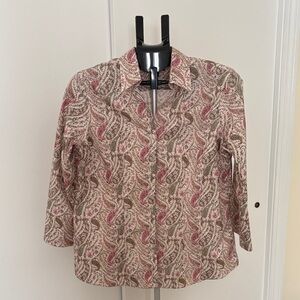 Lands End Paisley Print Women's Top